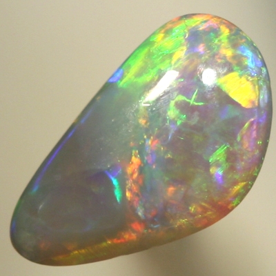 SOLID SEMI BLACK OPAL Pretty fire, red, yellow and green
